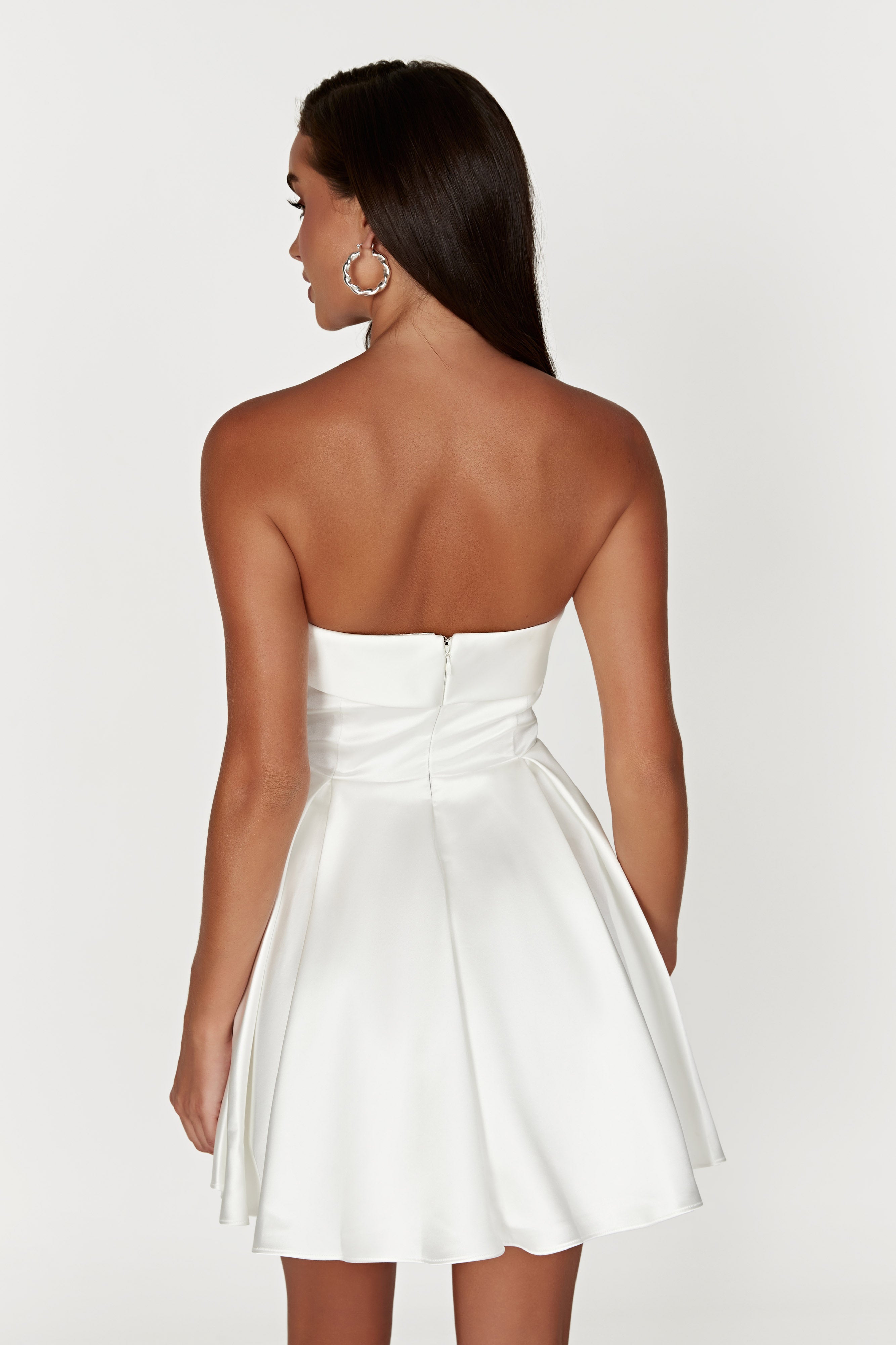 Eileen Saten Mini Elbise