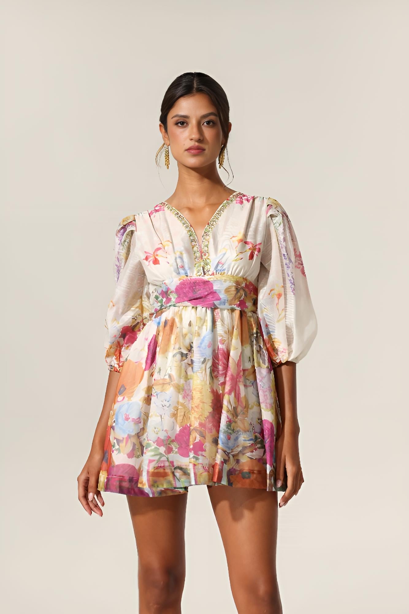 Floral Tunik Elbise