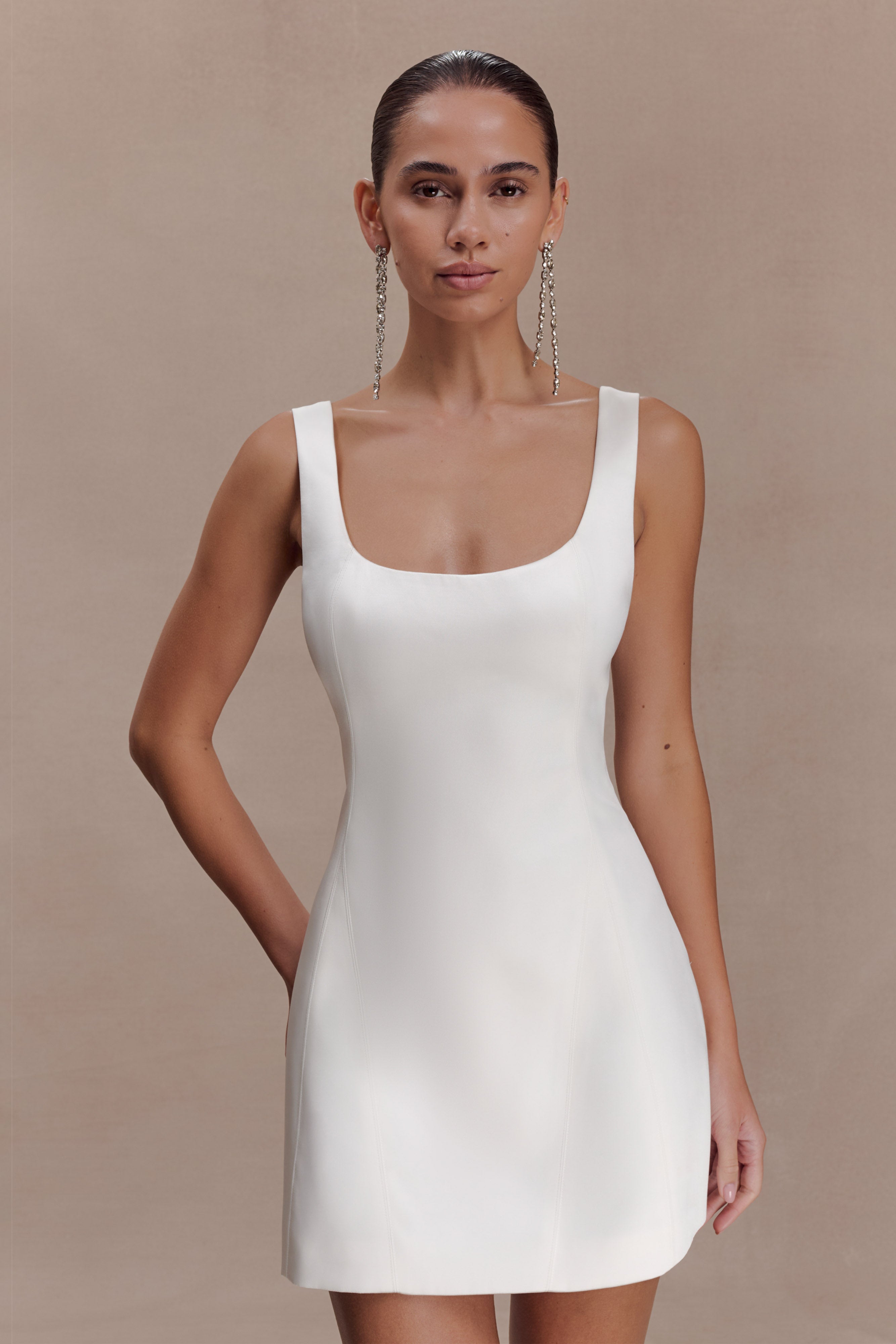 Beth Saten Mini Elbise