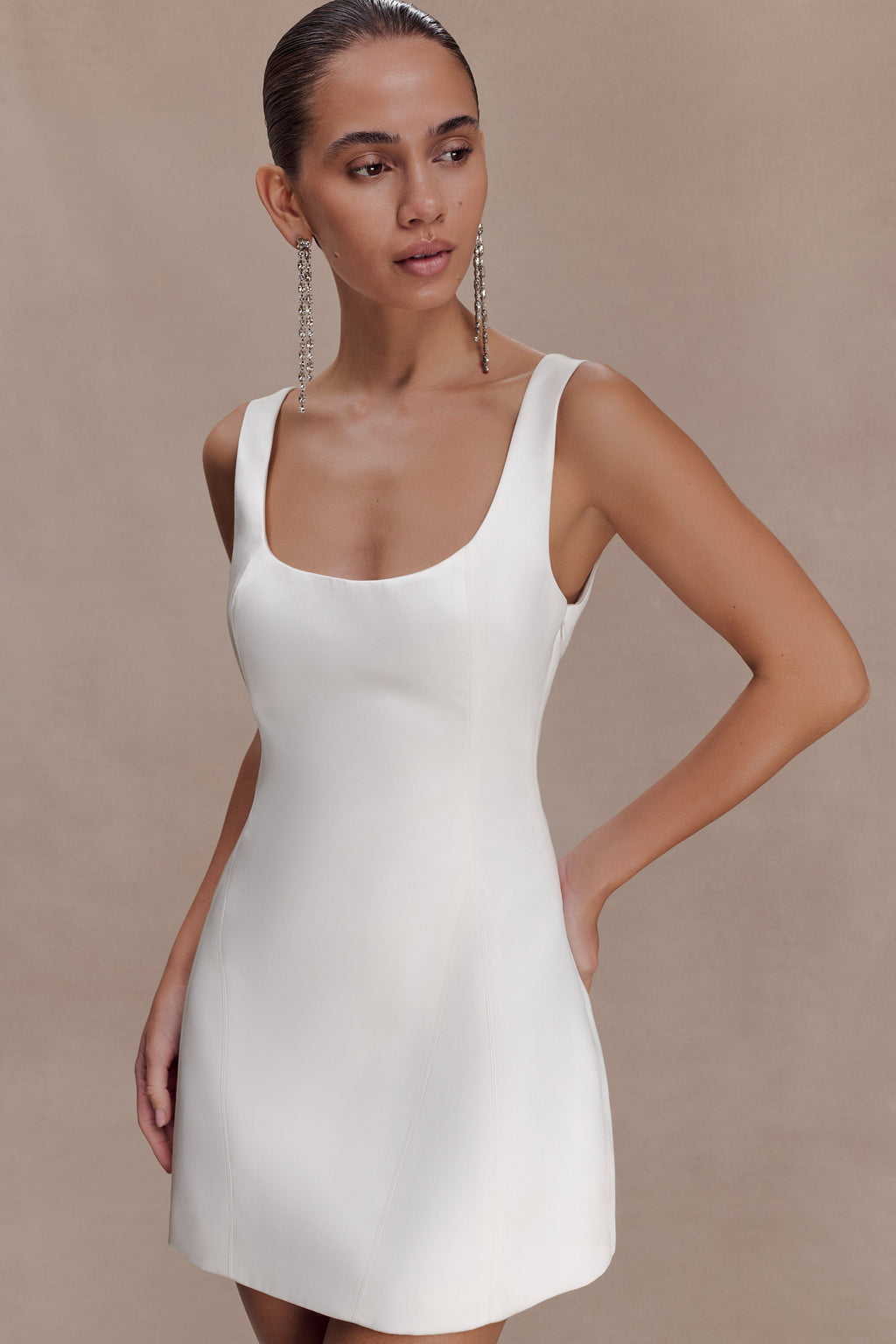 Beth Saten Mini Elbise