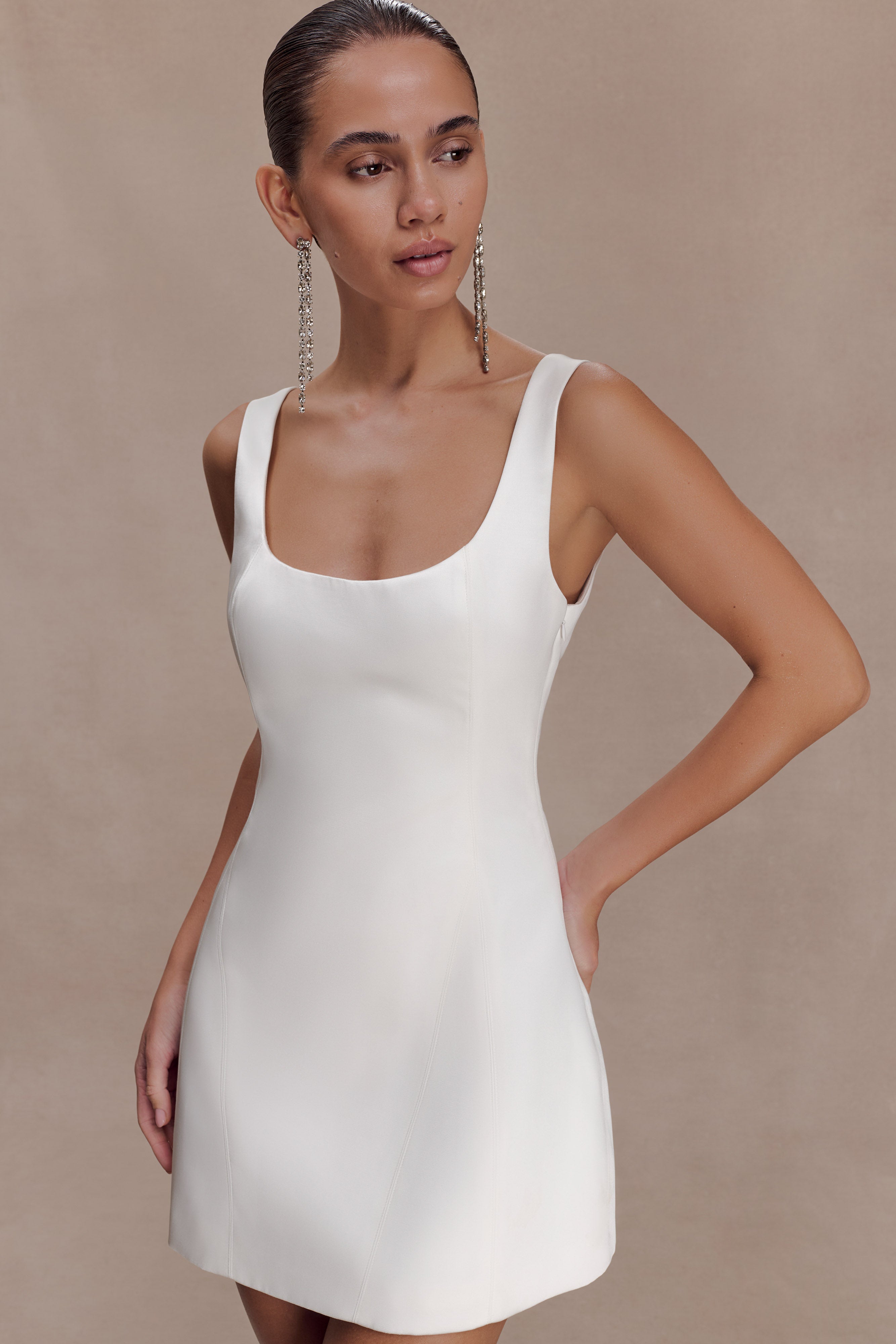 Beth Saten Mini Elbise