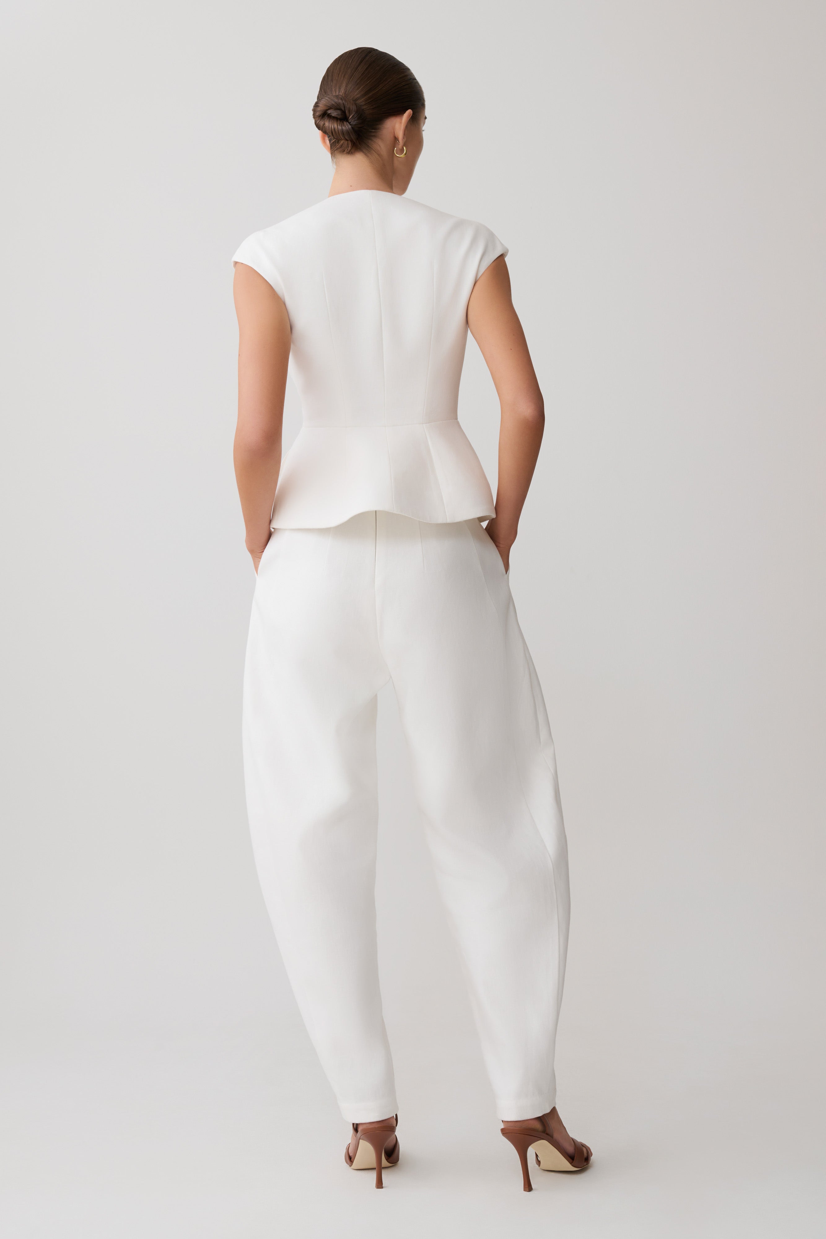 Oriana Keten Oversize Pantolon
