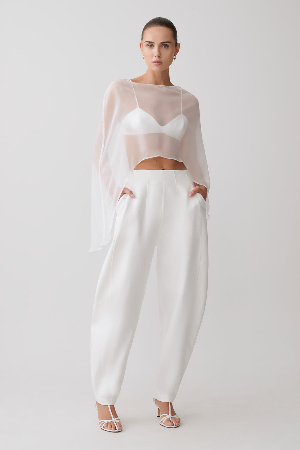 Oriana Keten Oversize Pantolon