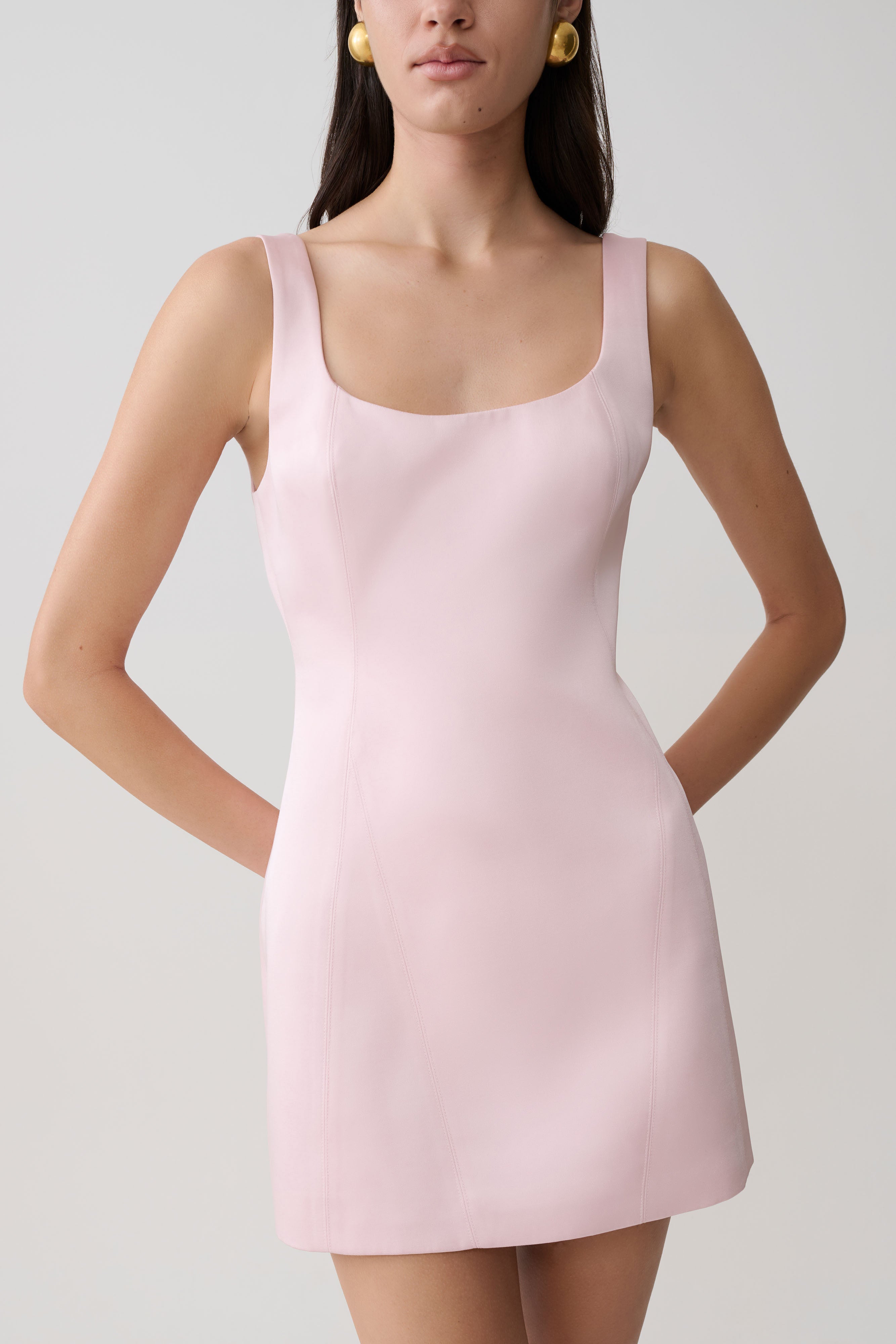 Beth Saten Mini Elbise