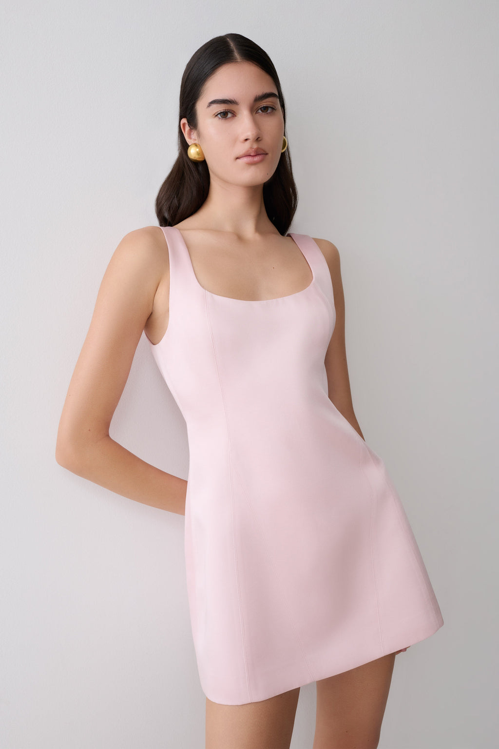 Beth Saten Mini Elbise
