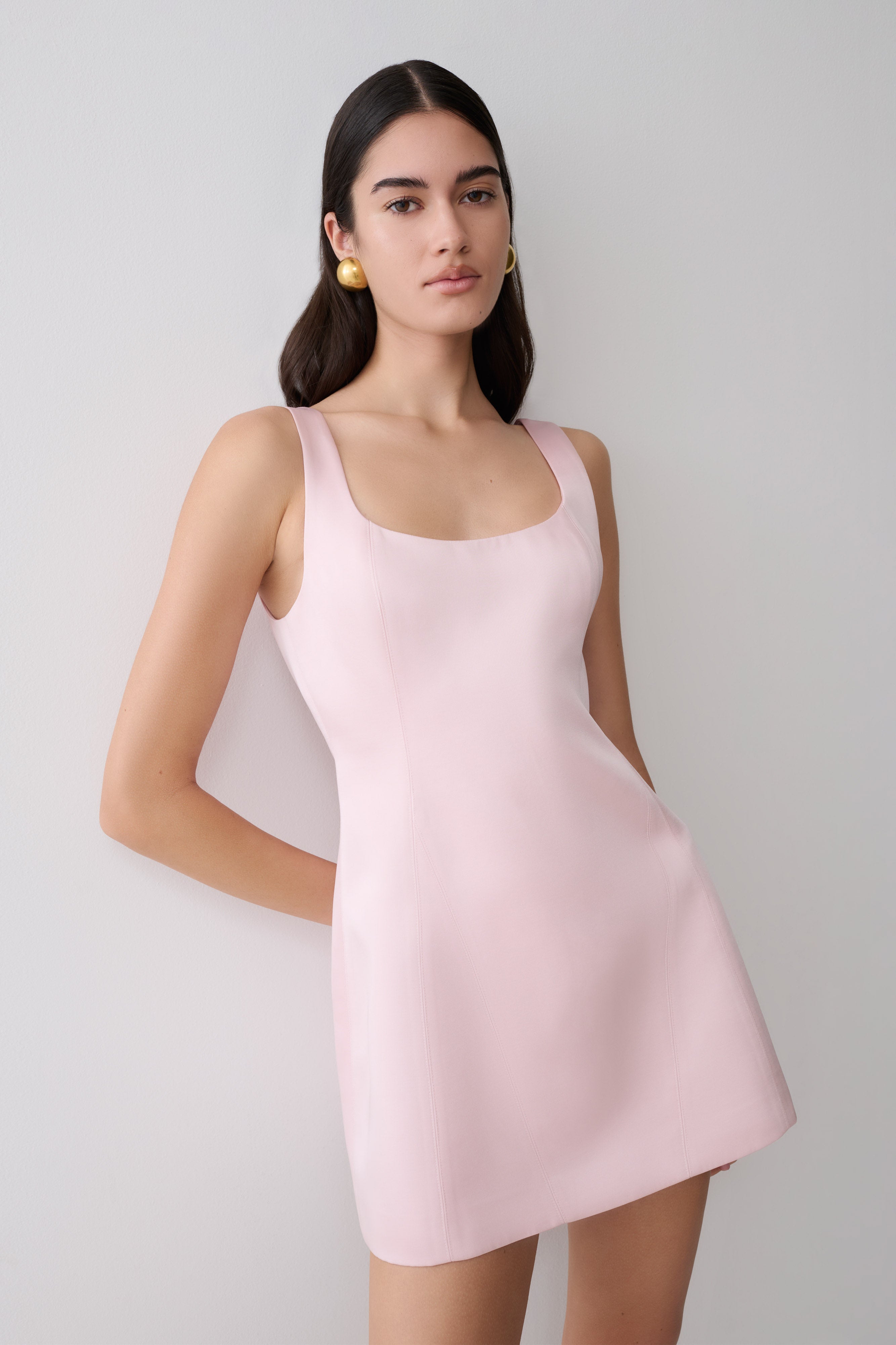 Beth Saten Mini Elbise