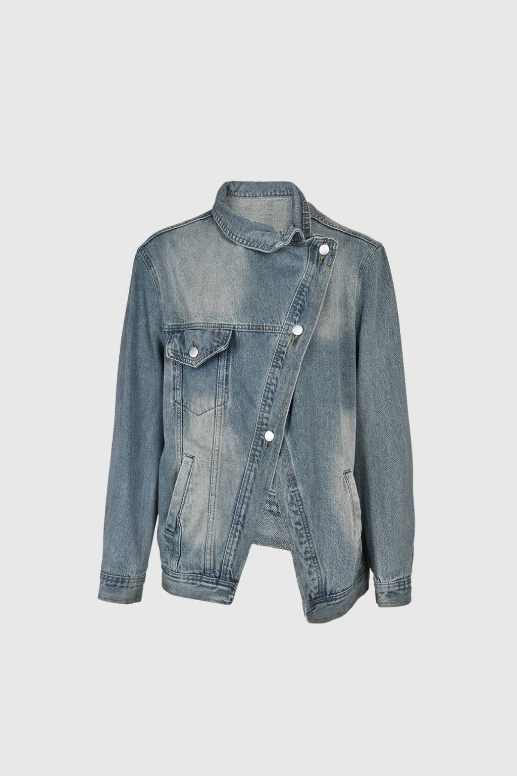 Aegle Asimetrik Denim Ceket