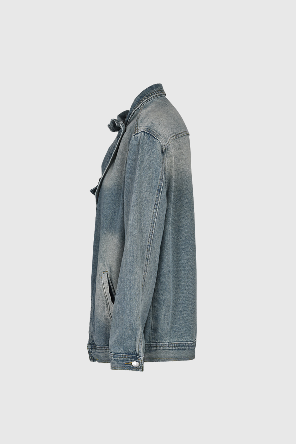 Aegle Asimetrik Denim Ceket