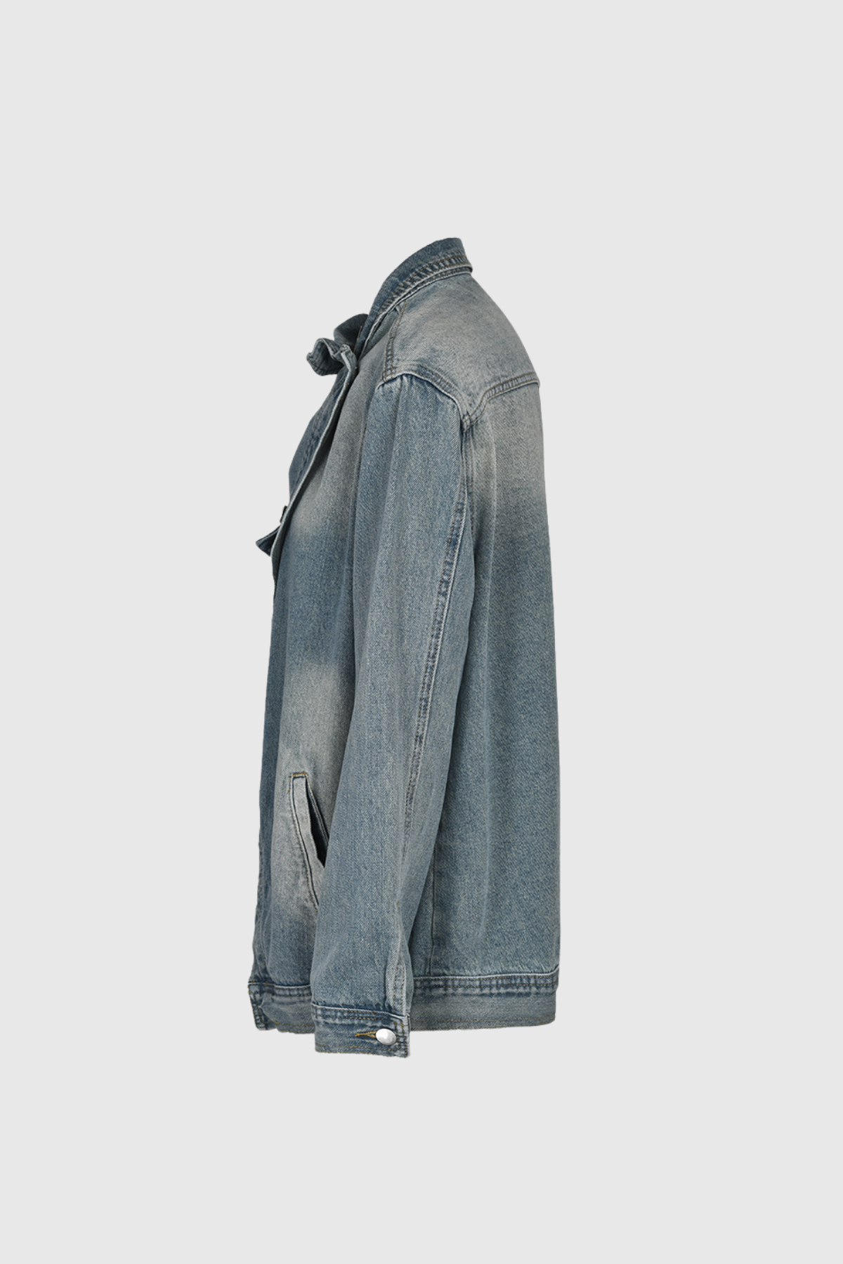 Aegle Asimetrik Denim Ceket