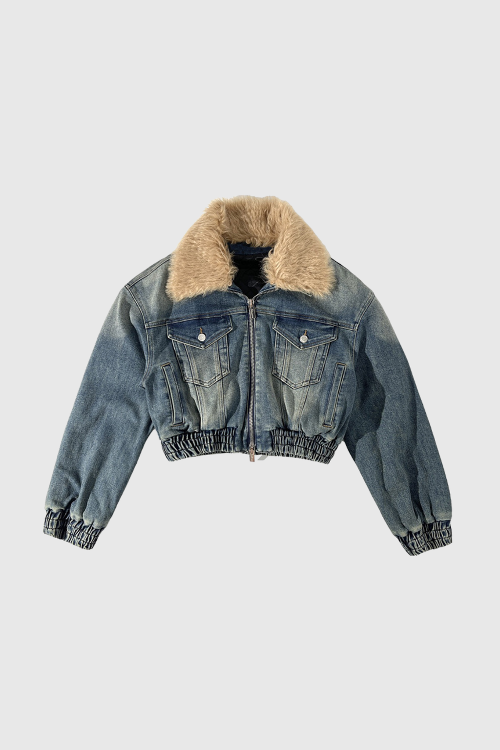 Akuna Kürk Cepli Denim Ceket