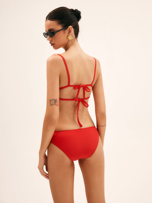 Cherry Bomb Kırmızı Bağcıklı Bikini Seti