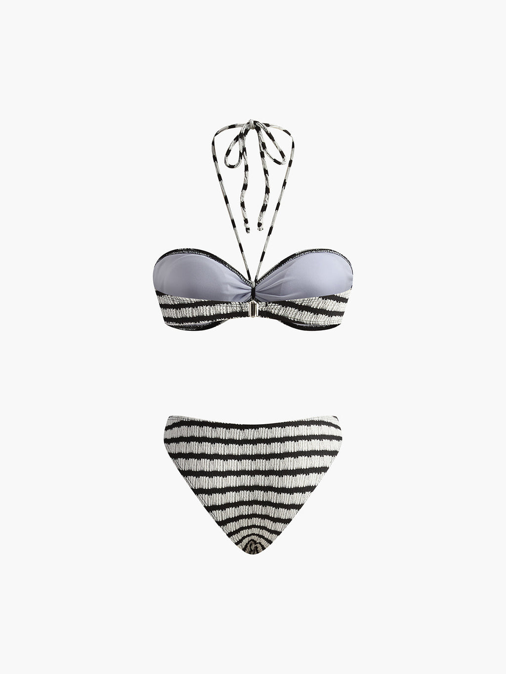 Çizgili Halter Bikini Takımı