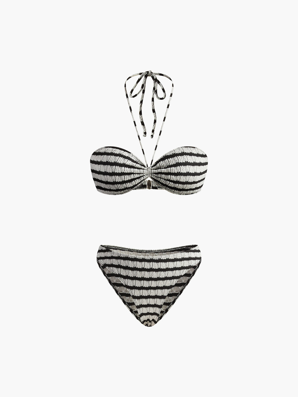 Çizgili Halter Bikini Takımı