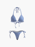 Çizgili Kesim Detay Bikini Seti