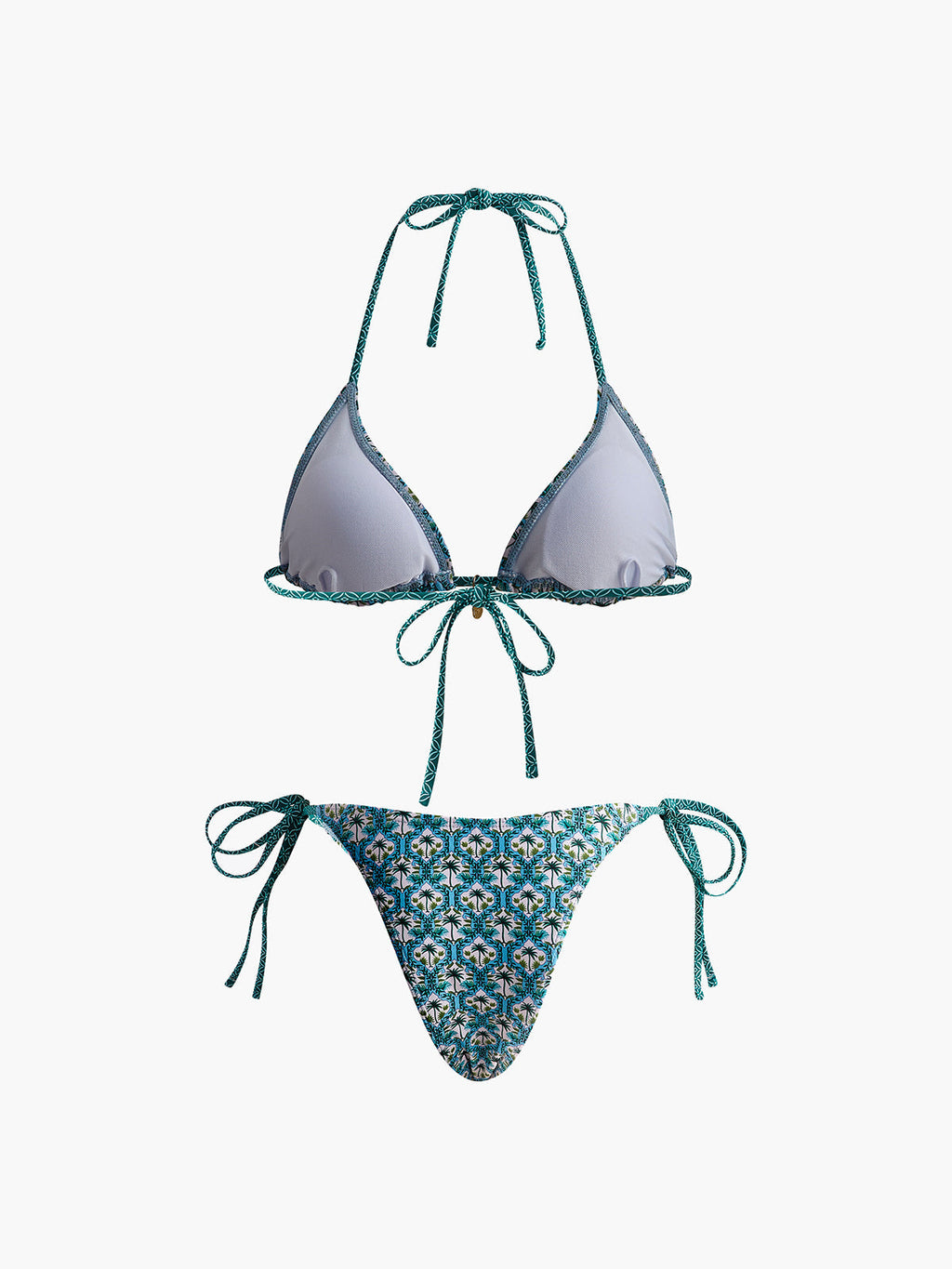 Palmiye Baskılı Bikini Takımı
