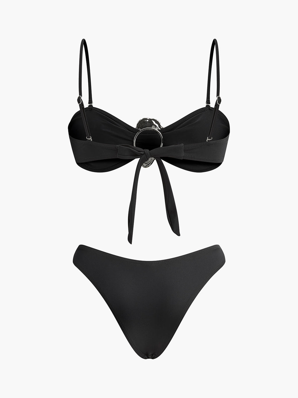 Metal Detaylı Bağlama Bikini Takımı