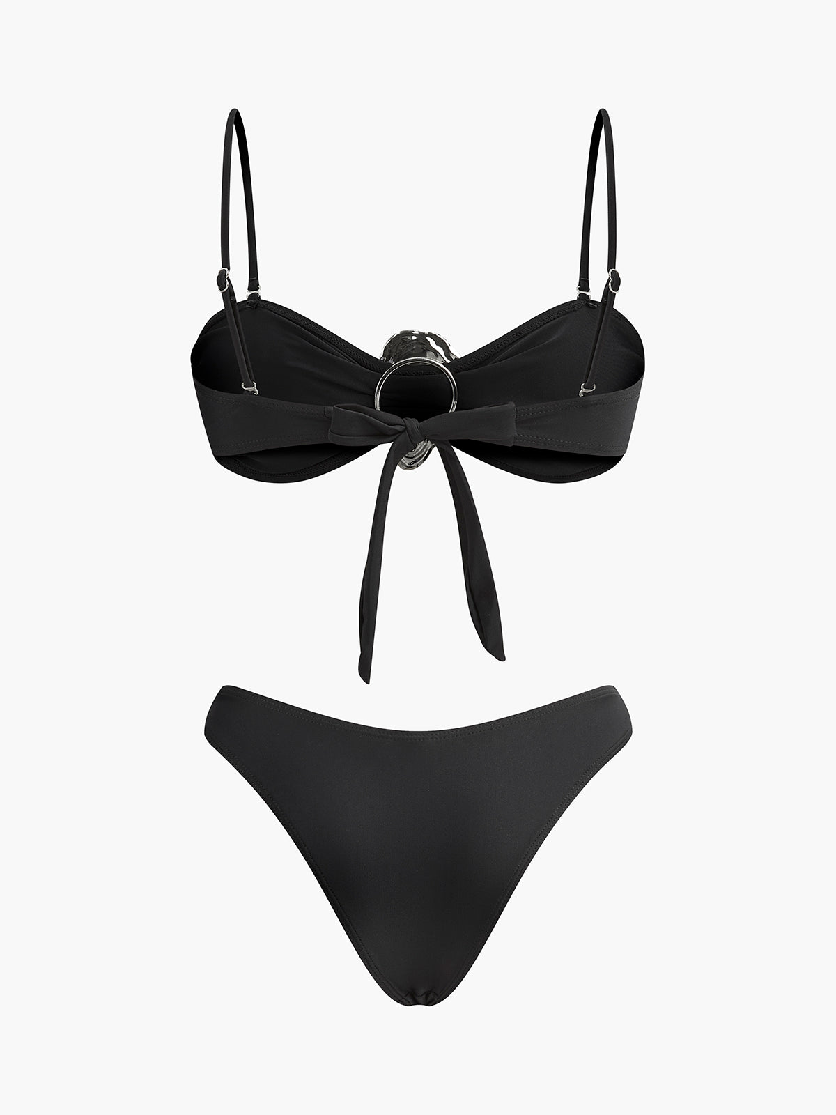 Metal Detaylı Bağlama Bikini Takımı