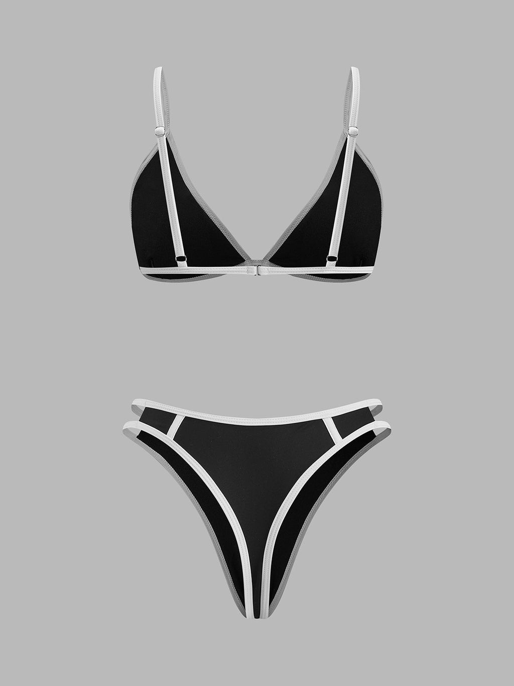 Şık Kontrast Kenar Detaylı Bikini Takımı