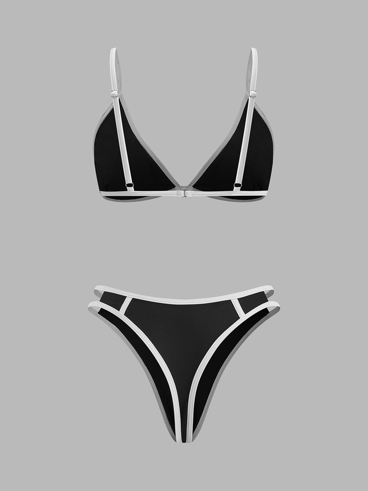 Şık Kontrast Kenar Detaylı Bikini Takımı