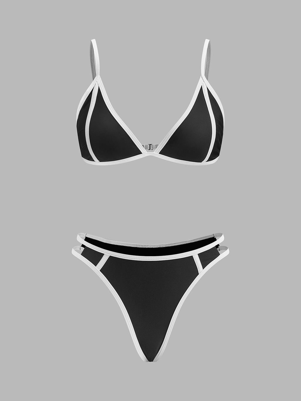 Şık Kontrast Kenar Detaylı Bikini Takımı