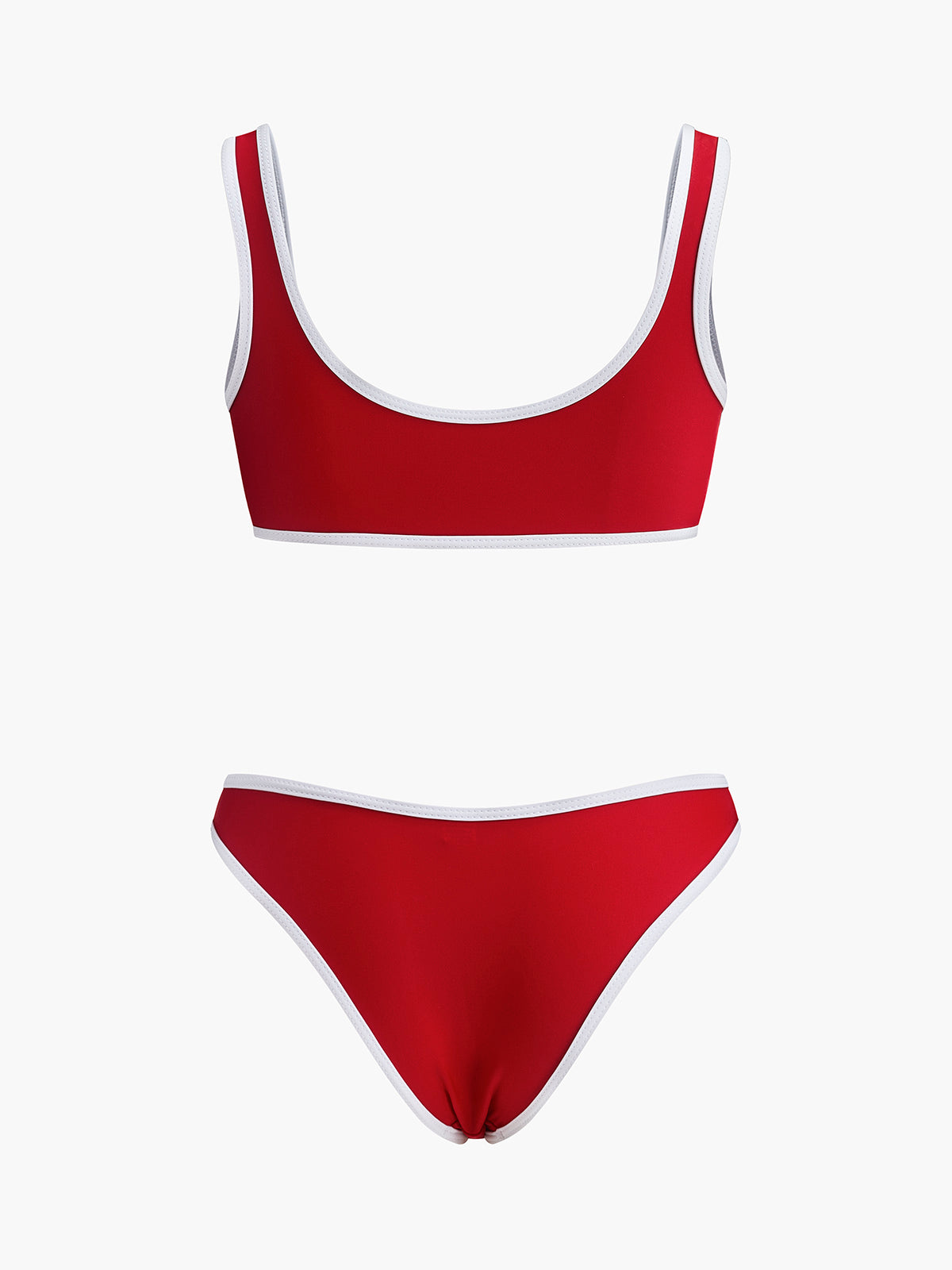 Şık Kontrast Dikişli Bikini Takımı