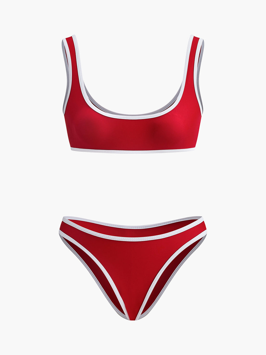 Şık Kontrast Dikişli Bikini Takımı