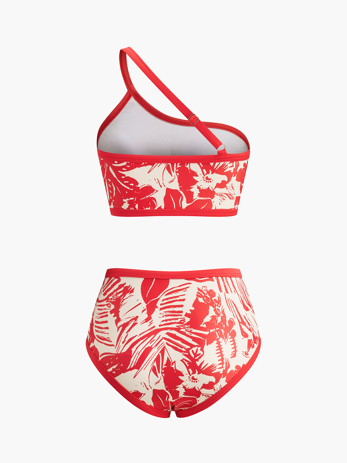 Tropikal Tek Omuzlu Bikini Takımı