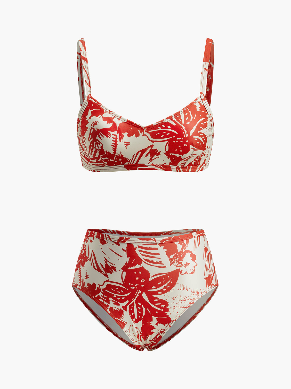 Tropikal Desenli Bikini Takımı