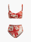 Tropikal Desenli Bikini Takımı