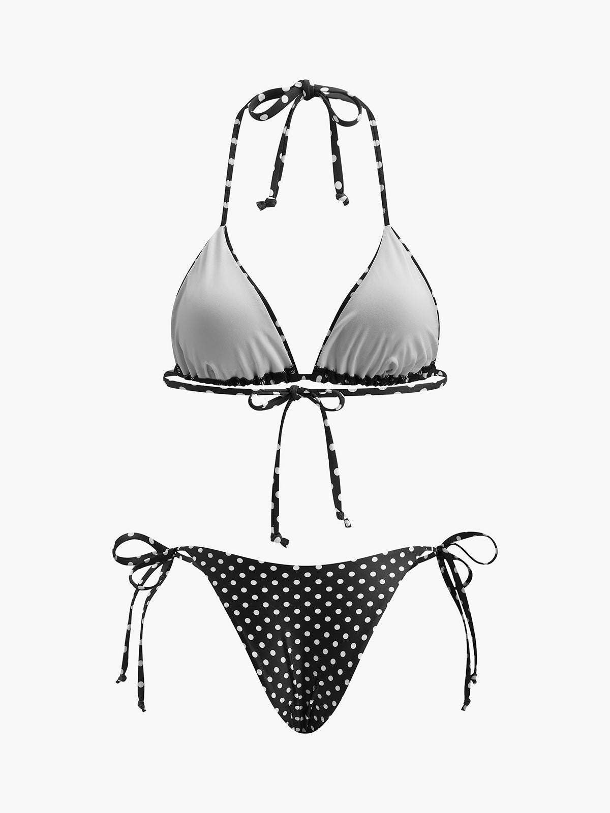 Puantiye Bağlama Bikini Takımı