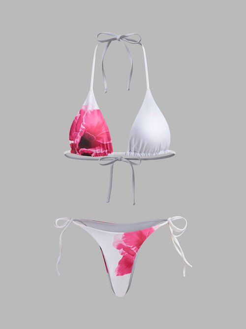 Cazip Çiçekli Etekli Bikini Seti