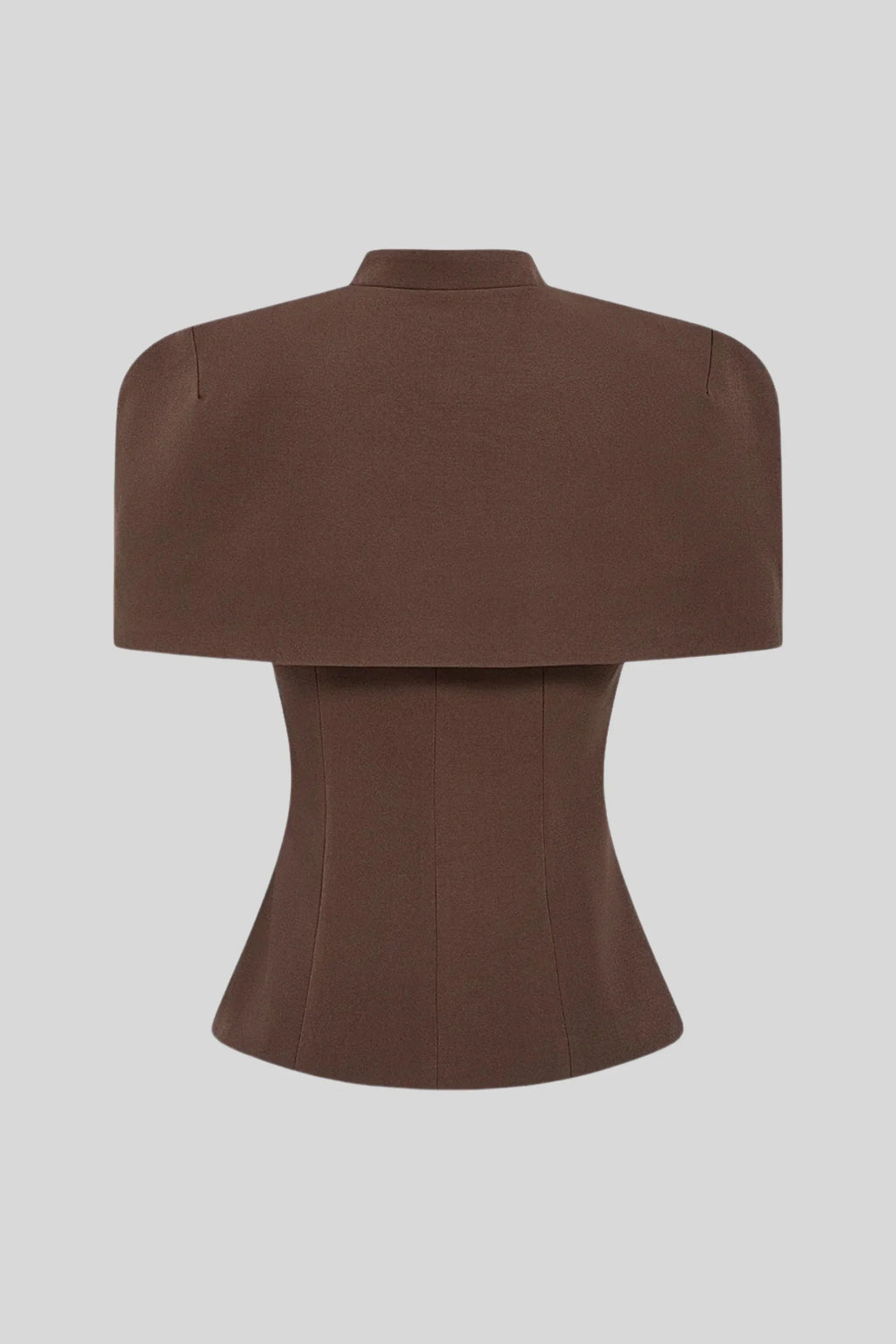 Pelerin Kollu Anahtar Deliği Detaylı Peplum Üst