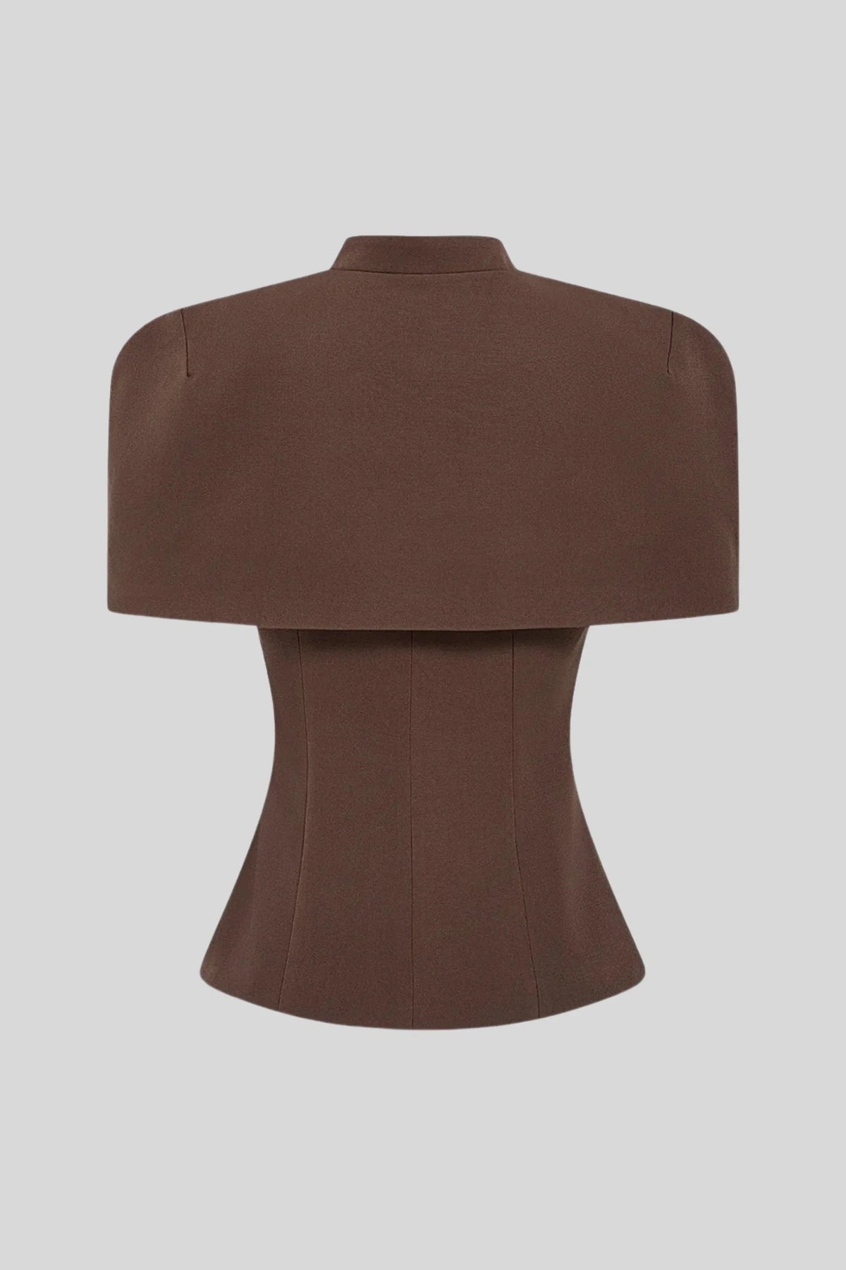 Pelerin Kollu Anahtar Deliği Detaylı Peplum Üst
