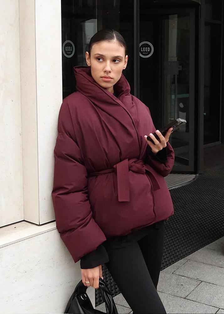 Luxura Kapitone Kuşaklı Puffer Ceket