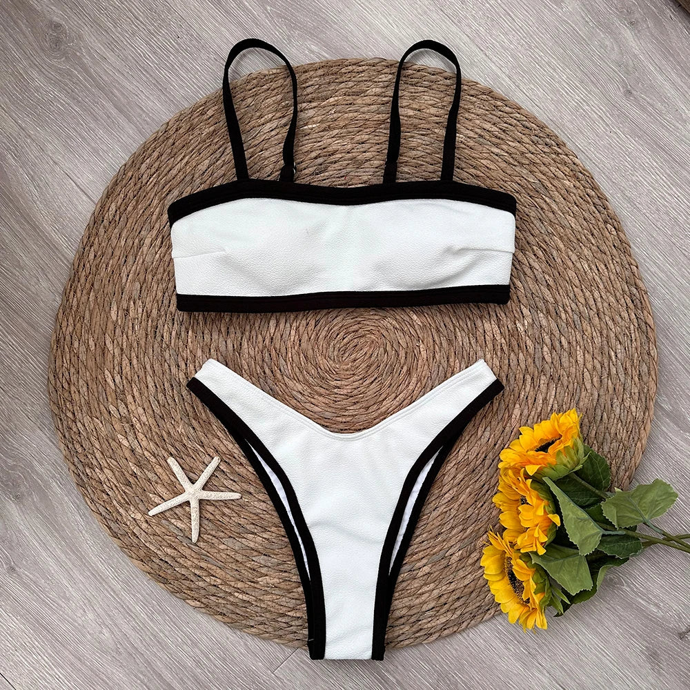 Kontrast Askılı Bikini Takımı