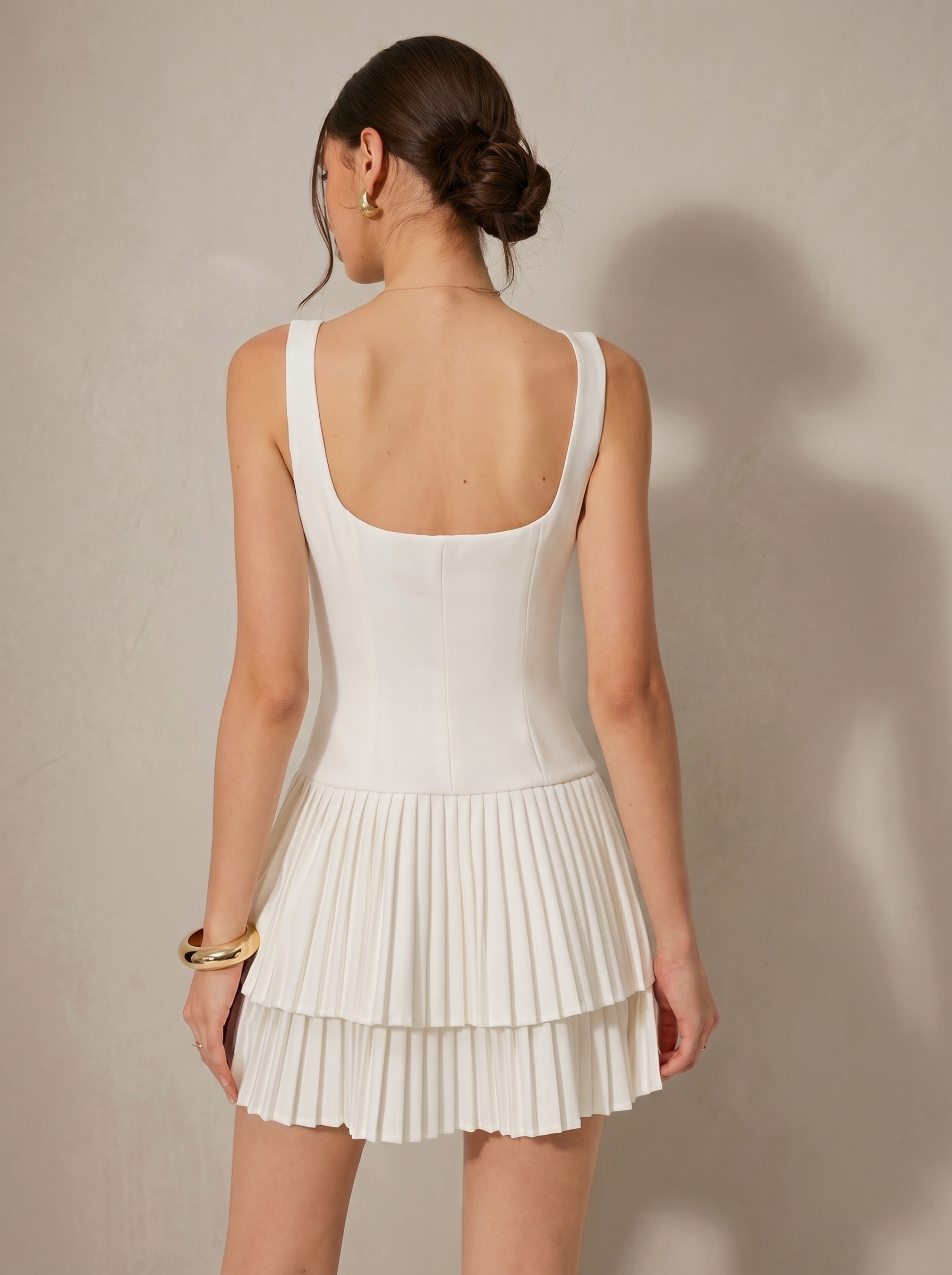 Bethi Pile Etekli Mini Elbise