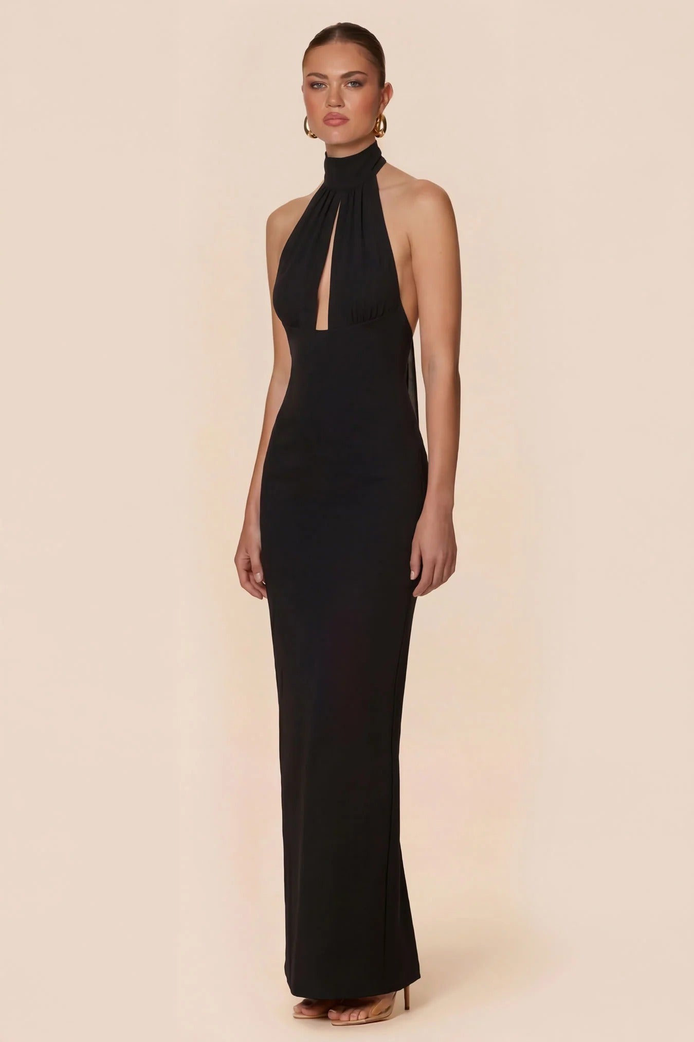 Martini Halter Yaka Maxi Elbise
