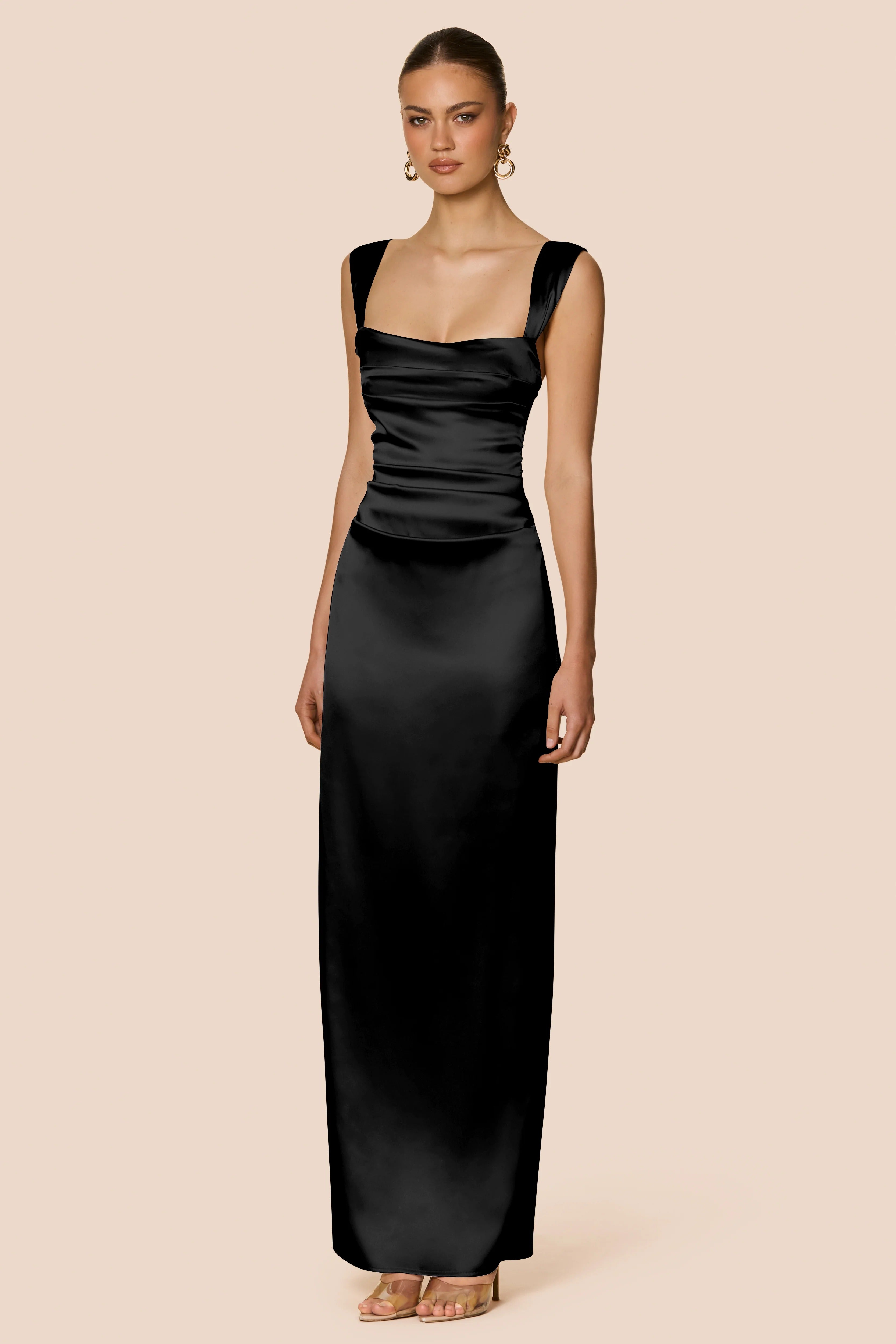 Nookie Saten Maxi Elbise